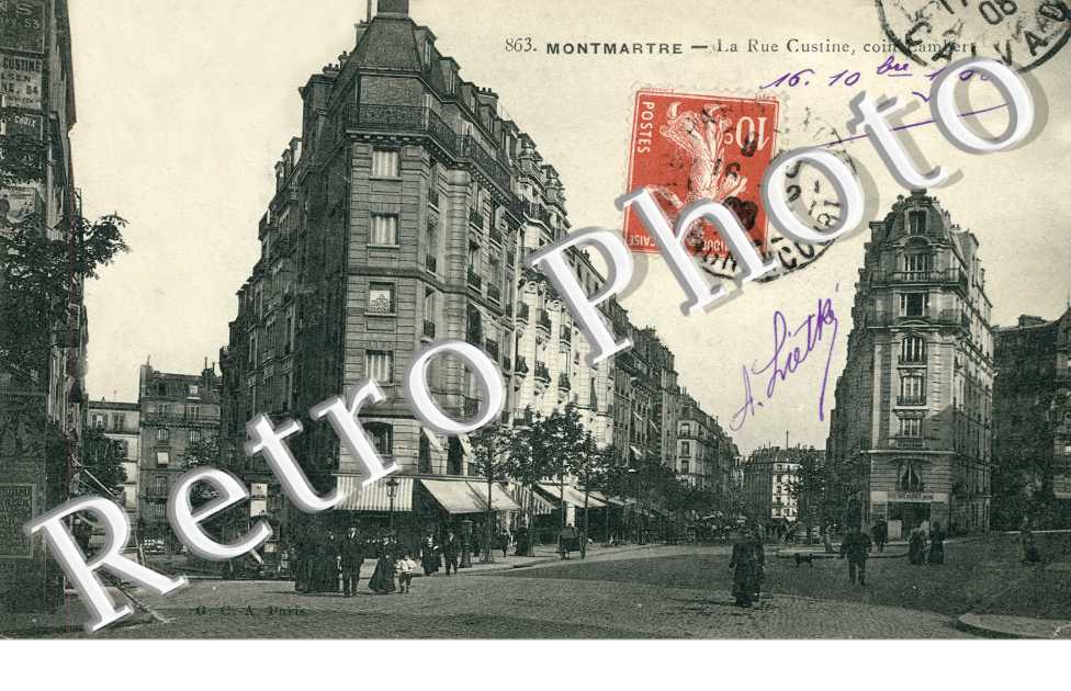 la rue Custine, coin Lambier