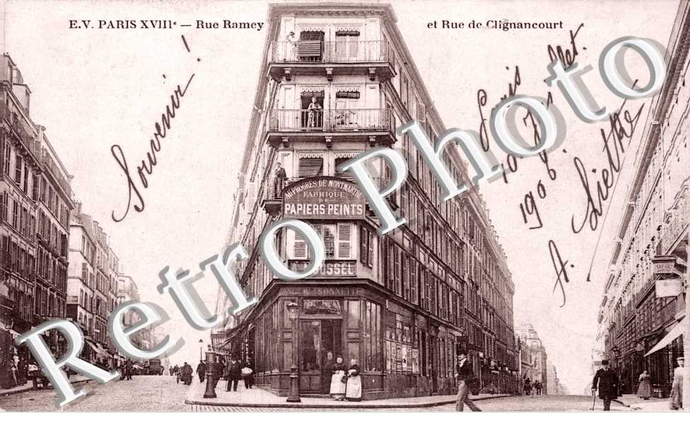 la rue Ramey et rue de Clignancourt