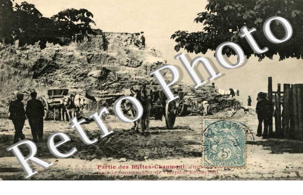 Partie des Buttes Chaumont pour la construction de l&#039;Hopital Rothschild