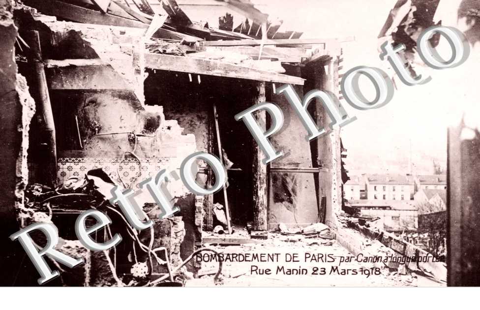 Bombardement par canon, Rue Manin, 23 Mars 1918