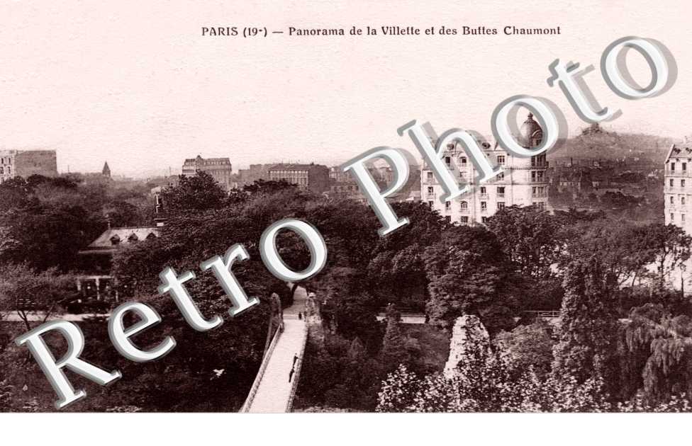 panorama de la Villette et des  Buttes Chaumont