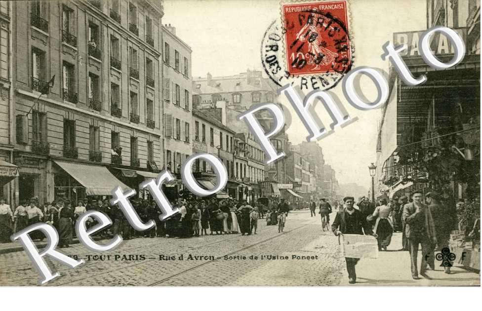 Rue d'Avron, Sortie de l'Usine Poncet