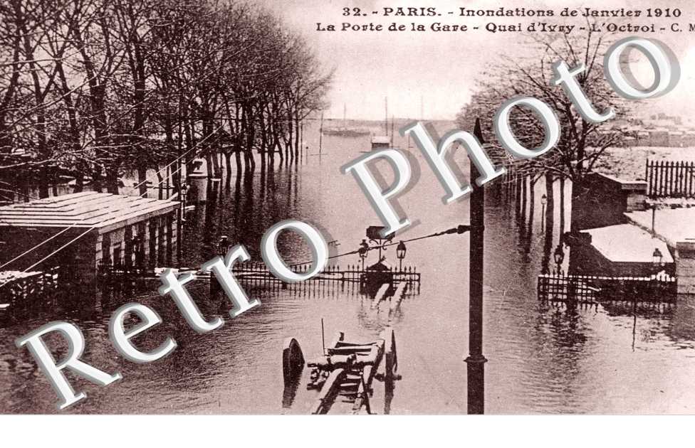Crue de la Seine, Porte de la Gare et Quai d&#039;Ivry