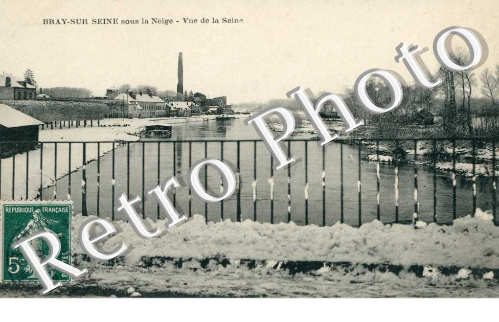 Bray sur Seine sous la neige, Vue de la Seine
