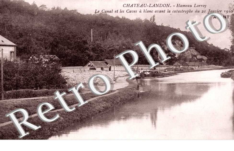 Hameau Lorroy, le Canal et les Caves a blanc avant la catastrophe du 21 janvier 1920