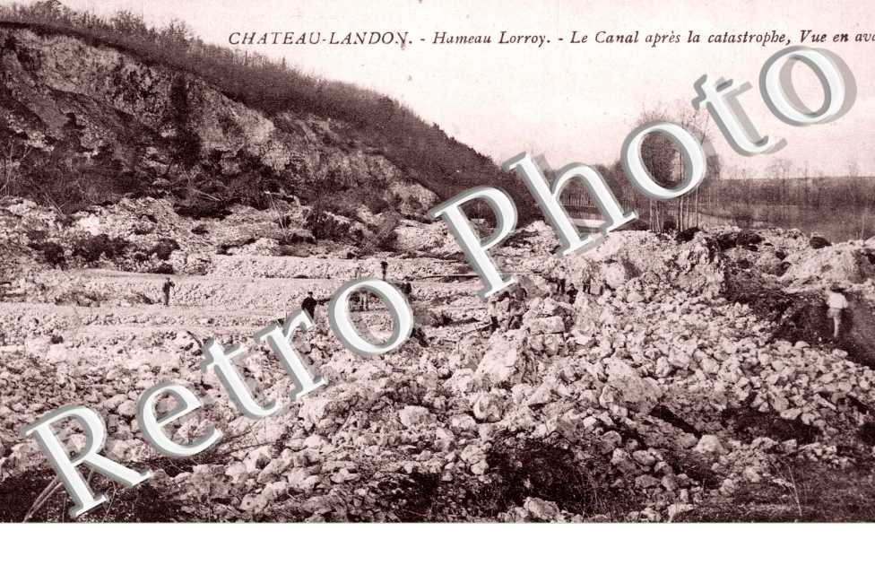 Hameau Lorroy, le Canal apres la Catastrophe, Vue en aval