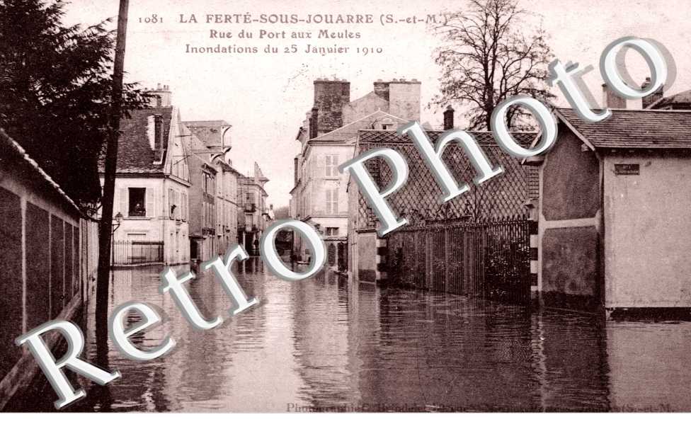 Rue du port aux Meules - inondation du 25 janvier 1910