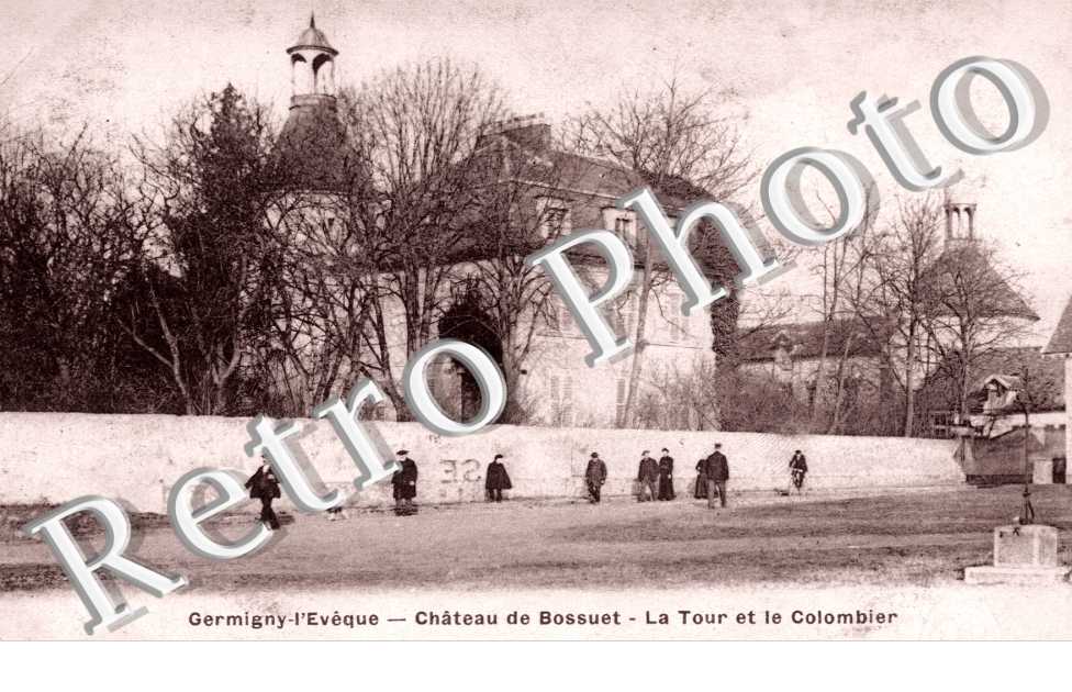 Agrandissement Carte Postale Ancienne Le Chateau De Bossuet, La Tour Et ...