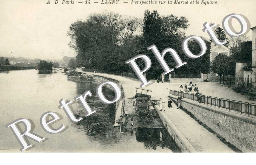 Perspective sur la Marne et le Square