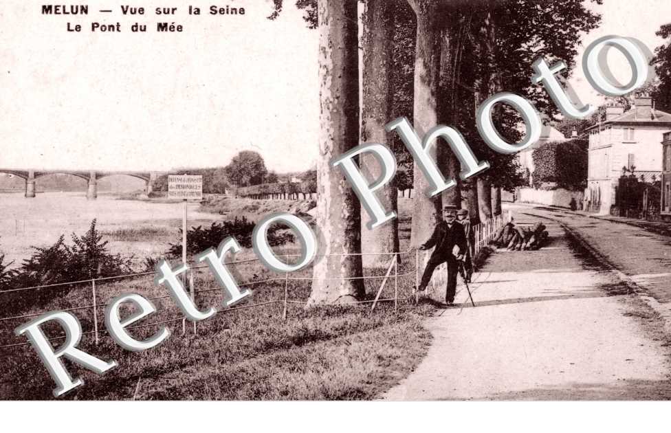 Vue sur la Seine, le Pont du mee