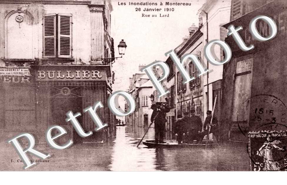 la Rue du au Lard, les Inondations de Janvier 1910