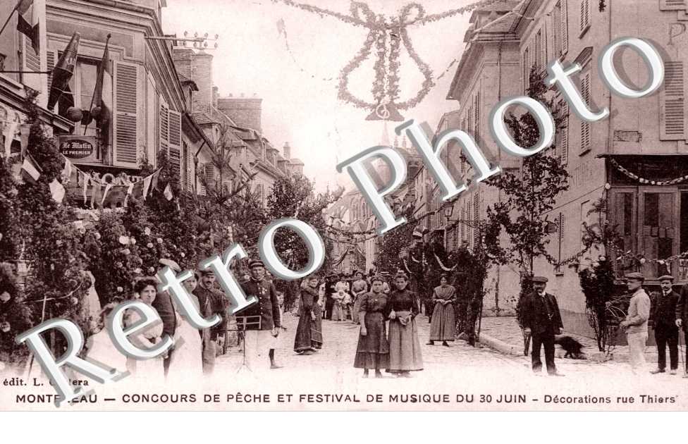 Decorations Rue Thiers, le Concours de Peche et le Festival de Musique du 30 juin