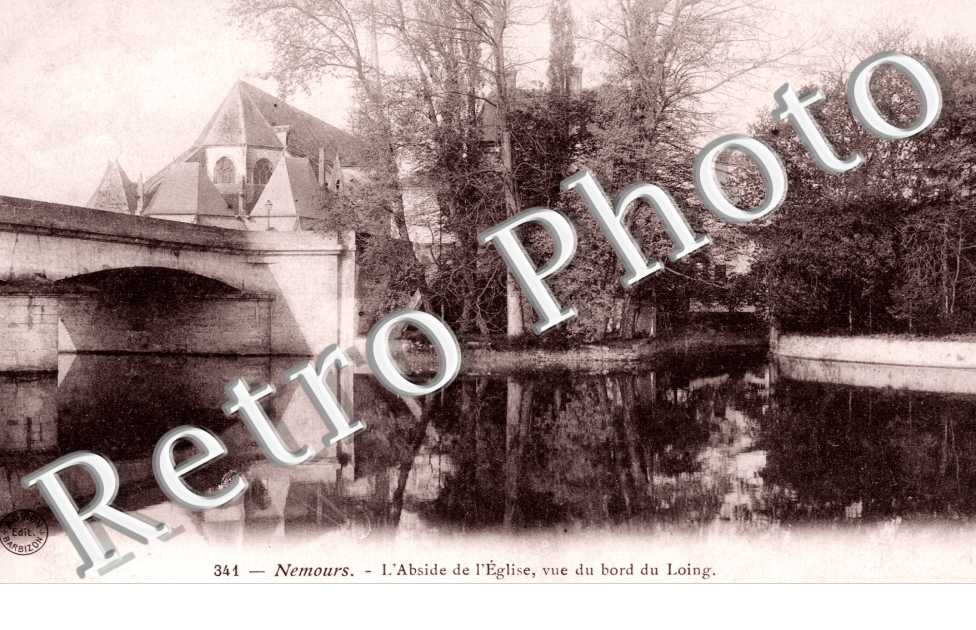 l'Abside de l'Eglise, Vue du Bord du Loing