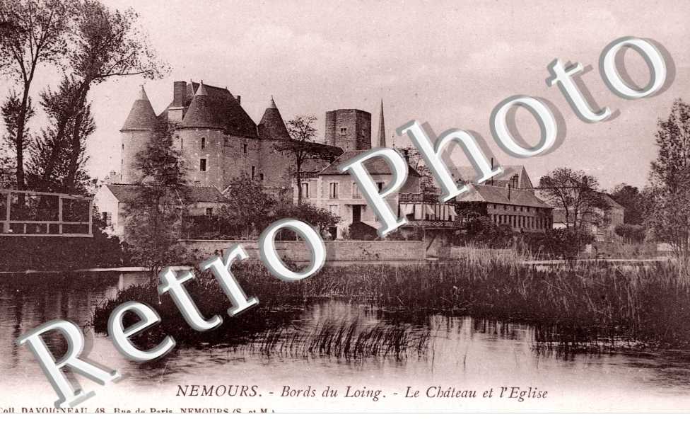 Bords du Loing, le Chateau et l'Eglise