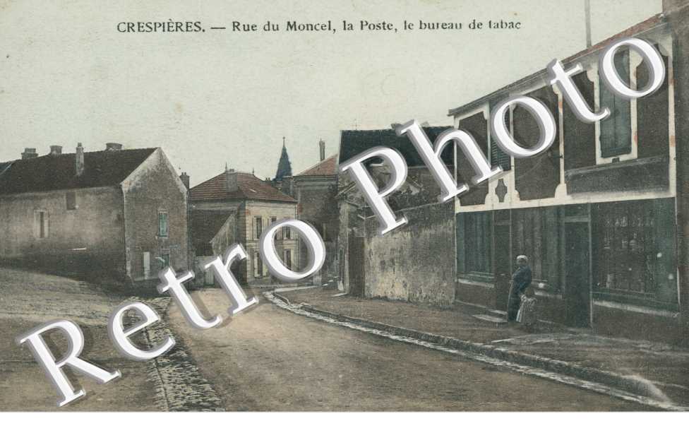 Rue du Moncel, la Poste et le Bureau de Tabac