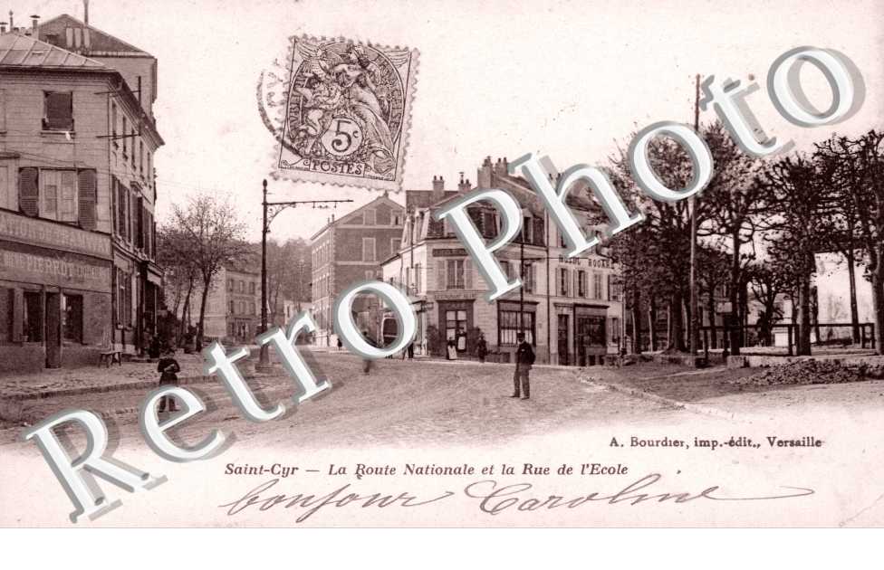 la Route Nationale et la Rue de l&#039;Ecole