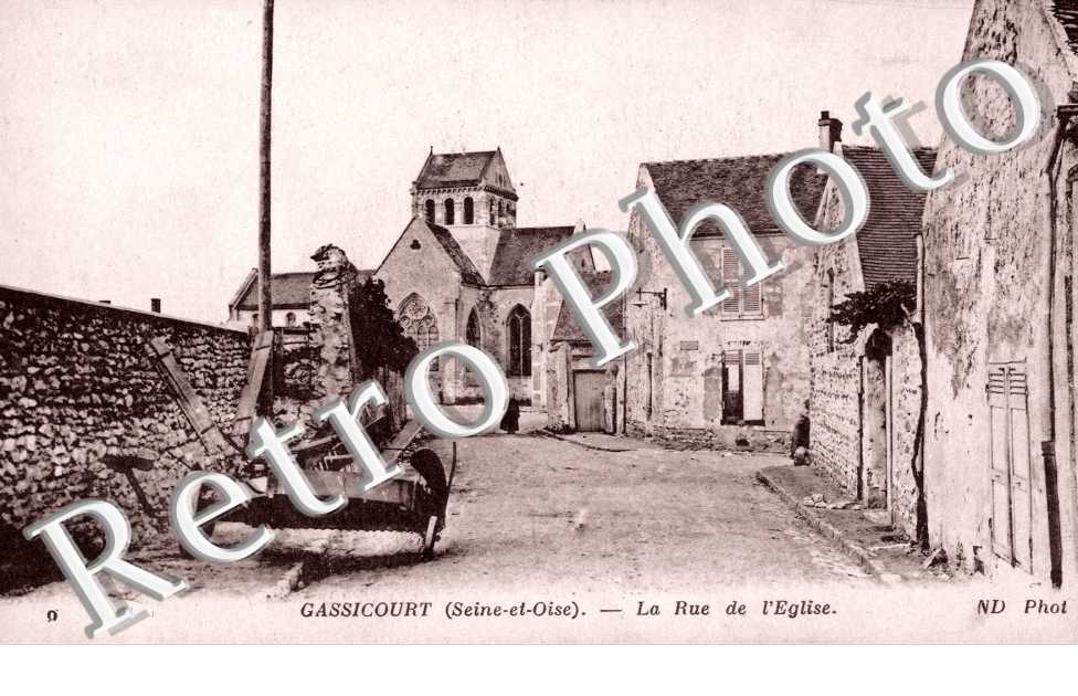 Gassicourt, la Rue de l&#039;Eglise