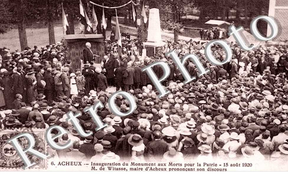 Inauguration du monument aux morts pour la patrie 15-08-1920