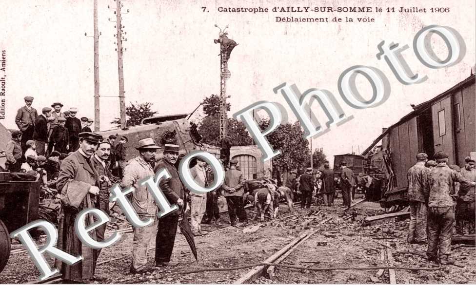 Catastrophe 11 juillet 1906 - deblaiement de la voie