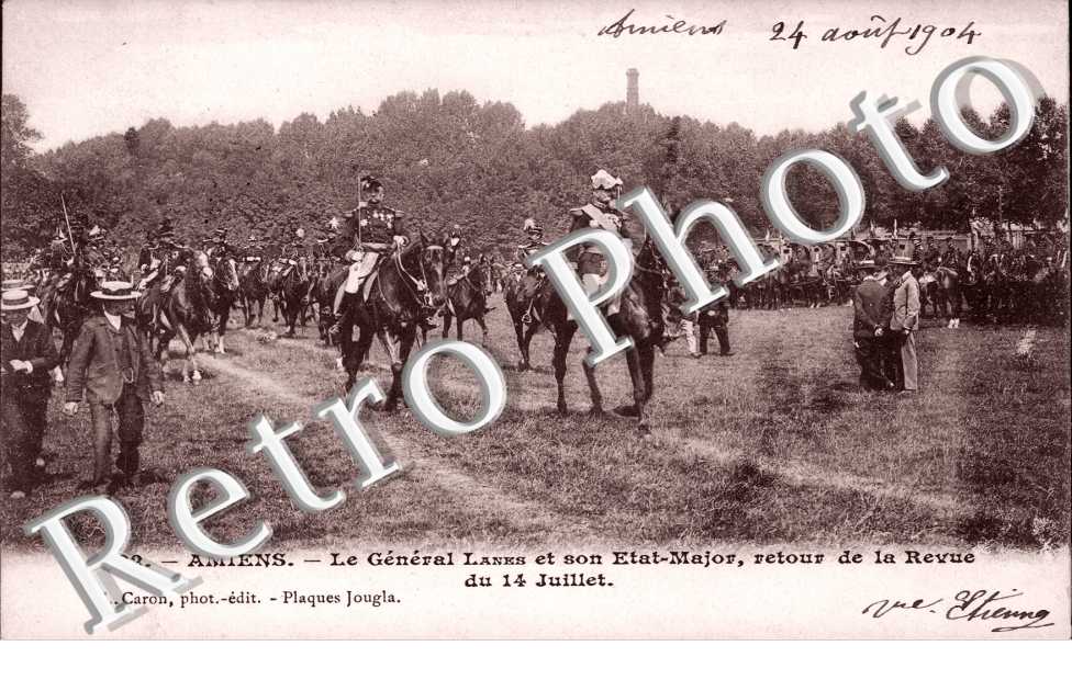 Armee - General Lanes et son etat-major - Retour de la revue du 14 juillet