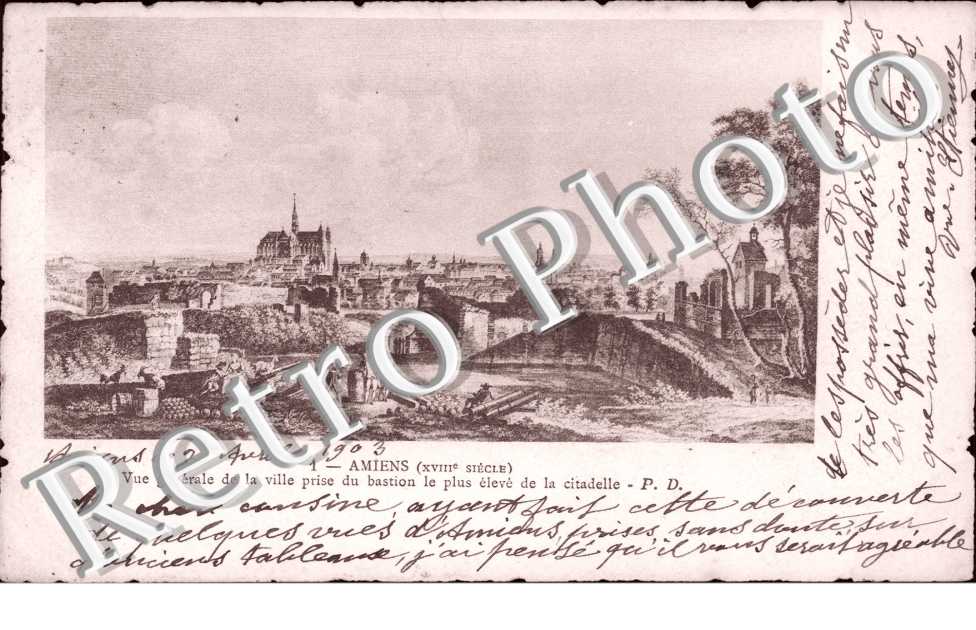 Vue d'une partie de la Ville prise du Bastion le plus eleve de la Citadelle