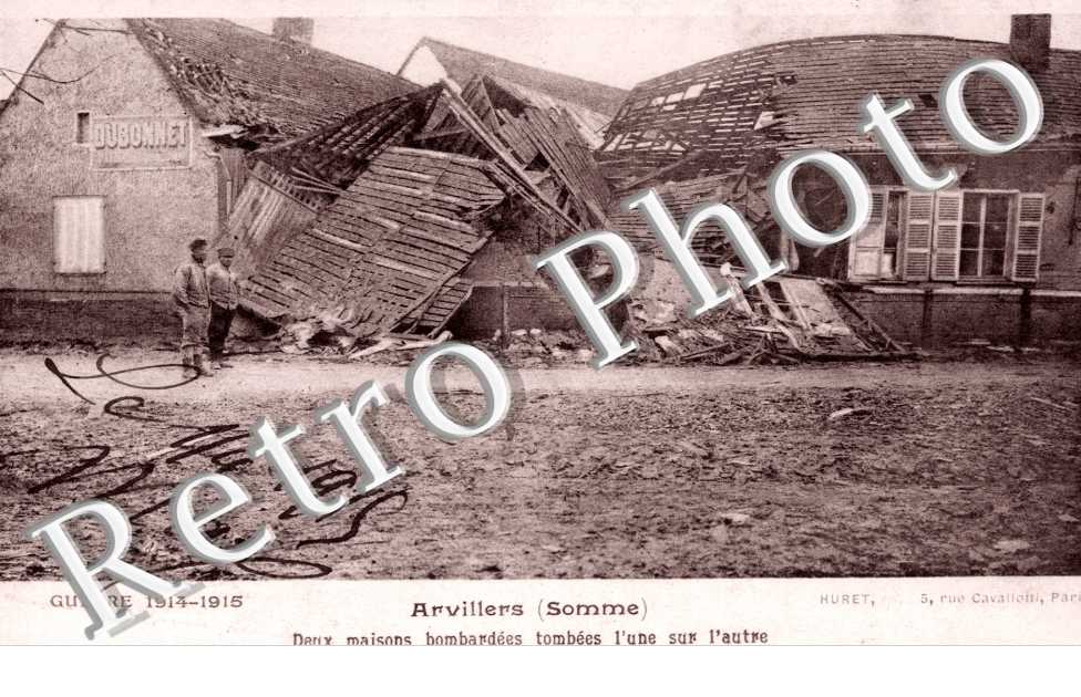 Maisons bombardees