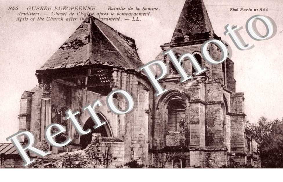 Chevet de l&#039;Eglise apres le bombardement