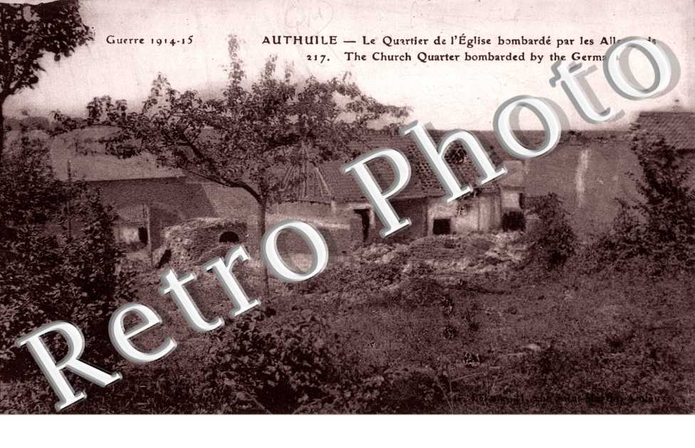 Quartier de l&#039;Eglise bombarde par les Allemands