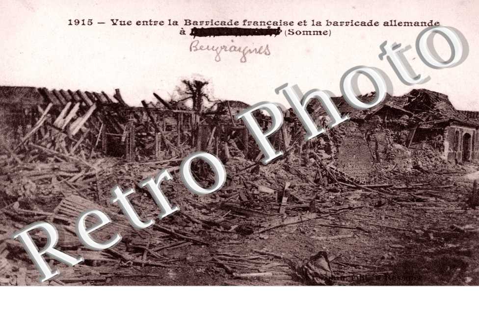 Vue entre le barricade francaise et la barricade allemande