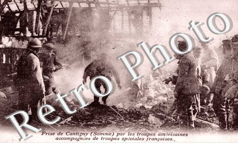 Prise du Village par les troupes americaines et francaises