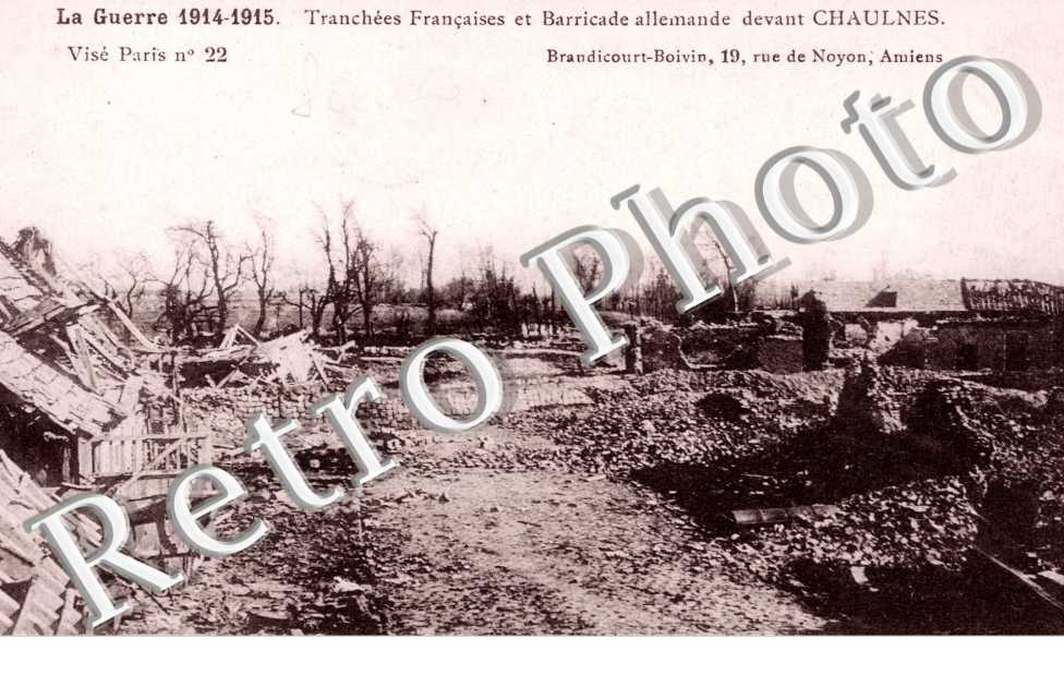 tranches francauses et barricade allemande