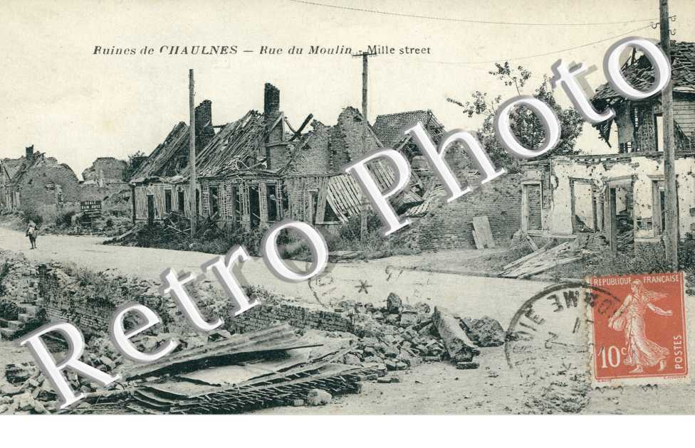 ruines de chaulnes, rue du moulin