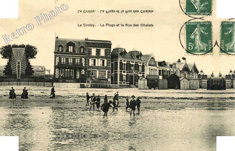 la plage et la rue des Chalets