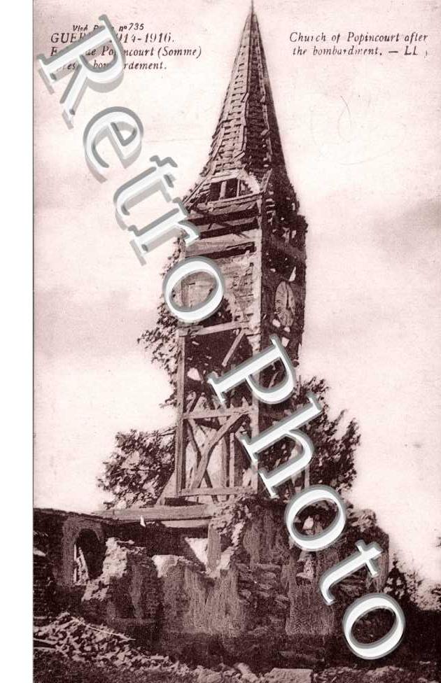 l&#039;Eglise de Popincourt apres le Bombardement