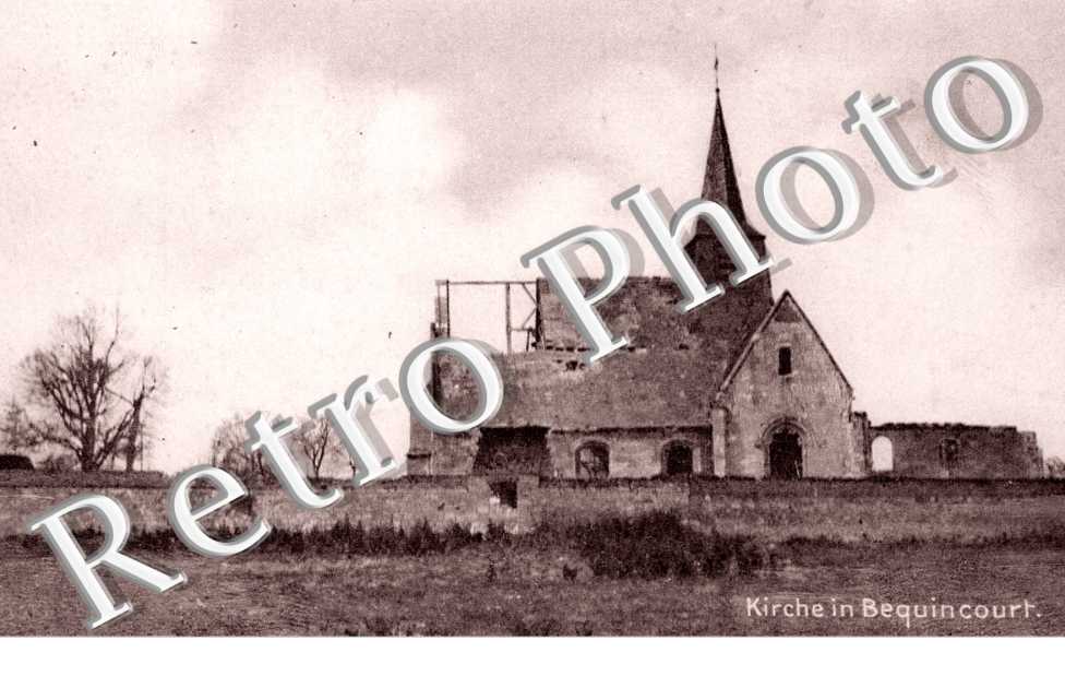 kirche in Bequincourt  - carte postale militaire allemande 1916