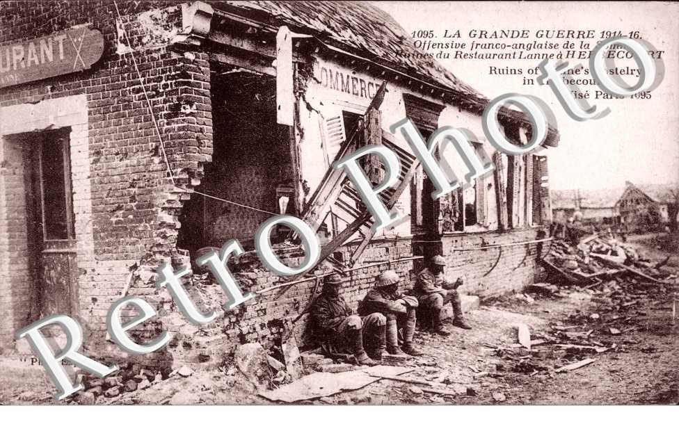 offensive franco-anglaise de la Somme, ruines du restaurant Lanne