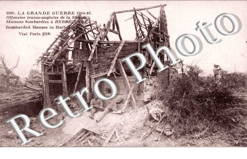 offensive franco-anglaise de la Somme, maisons bombardees