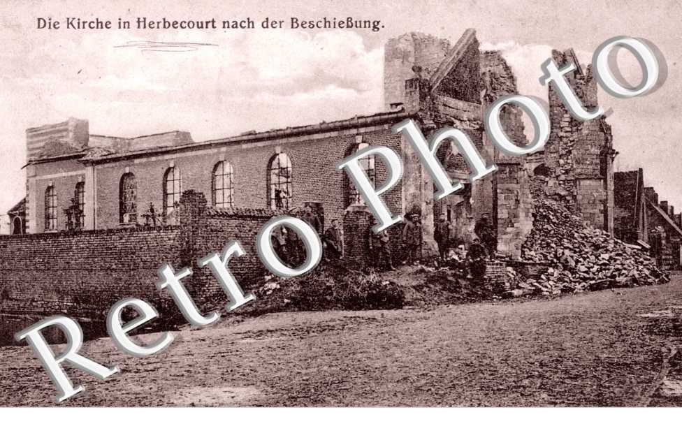 die kirche in Herbecourt nach der Beschiebung