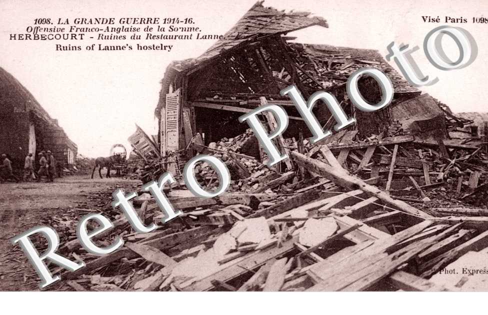 offensive franco-anglaise de la Somme, ruines du restaurant Lanne