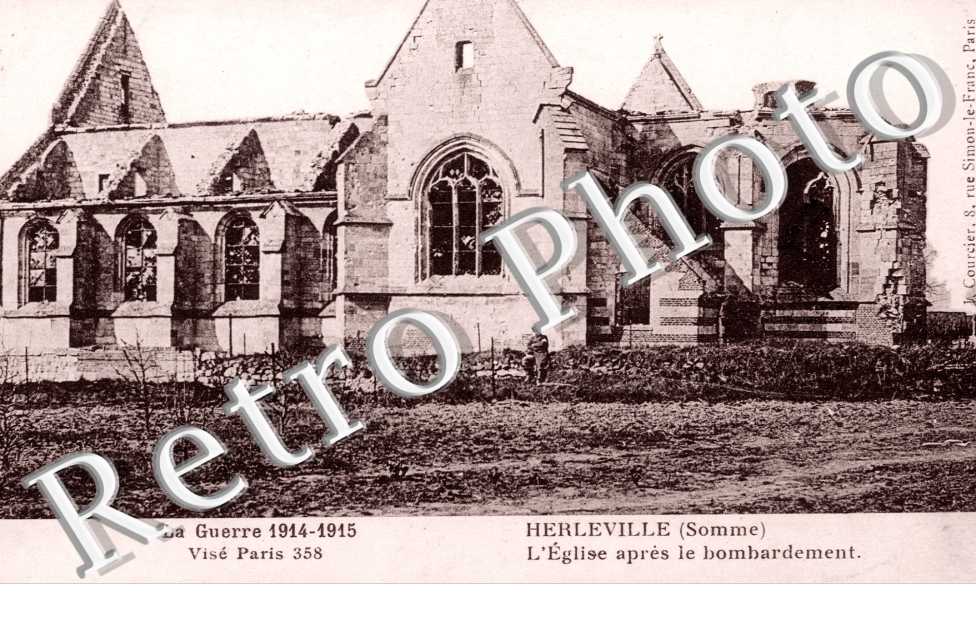 L&#039;Eglise apres le Bombardement