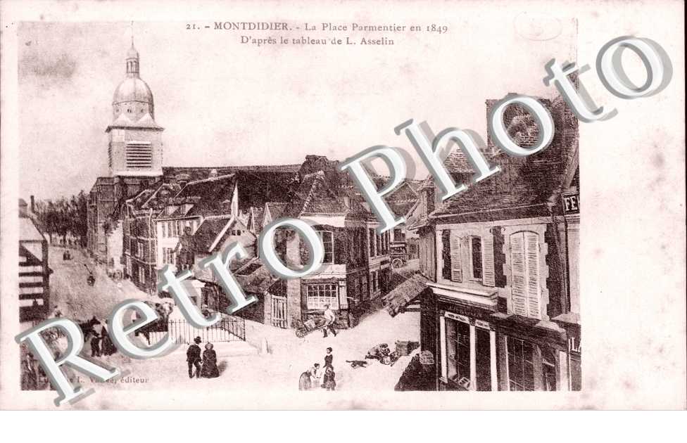 Place Parmentier d'apres le tableau de L. Asselin