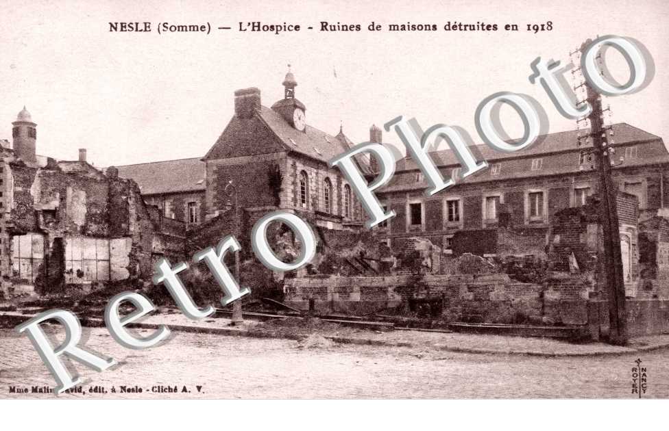L&#039;hospice, Ruines en 1918
