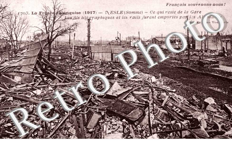ce qui reste de la gare en 1917