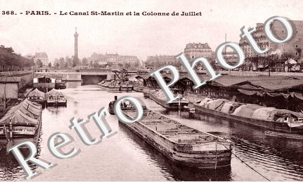 Le Canal Saint Martin et la Colonne de Juillet