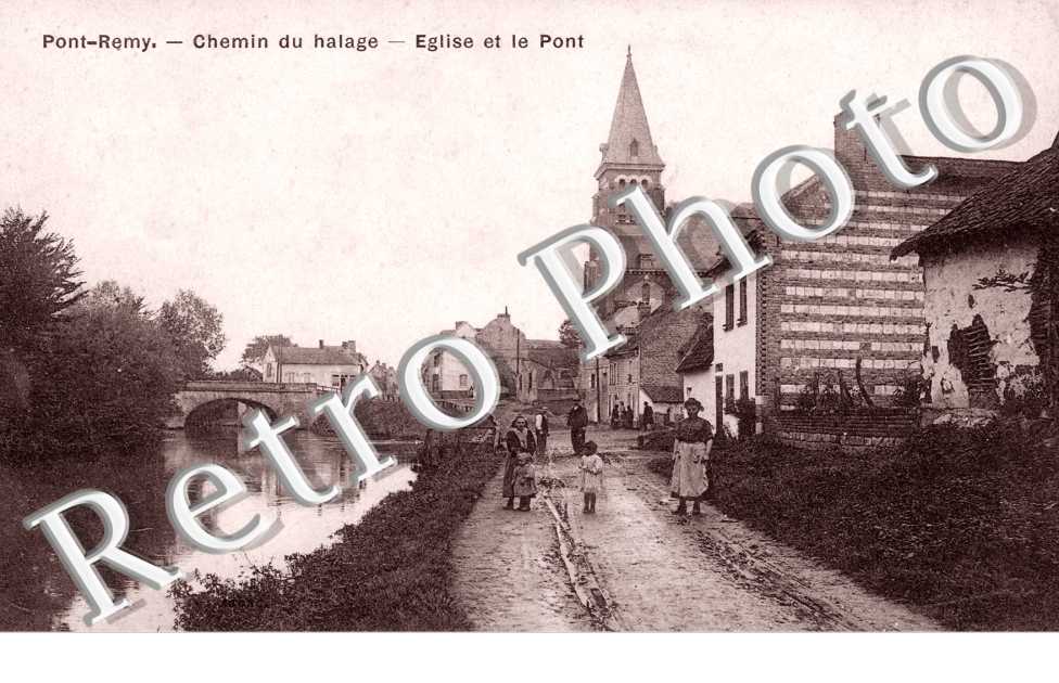le Chemin du Halage, l'Eglise et le Pont