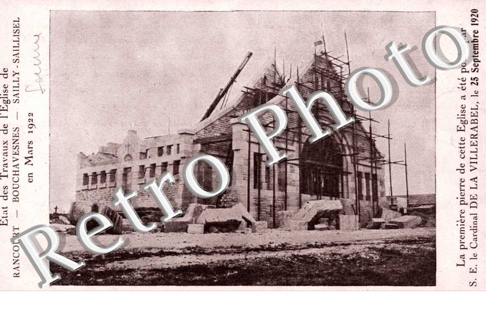 Etat des Travaux de l&#039;Eglise - Mars 1922