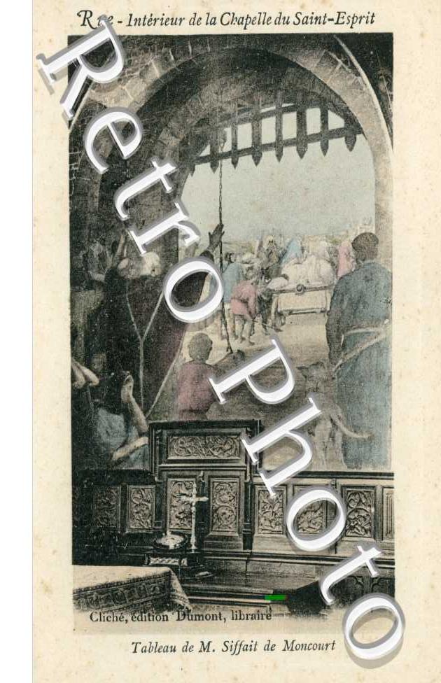Interieur de la Chapelle du Saint Esprit - Tableau de Siffait de Moncourt