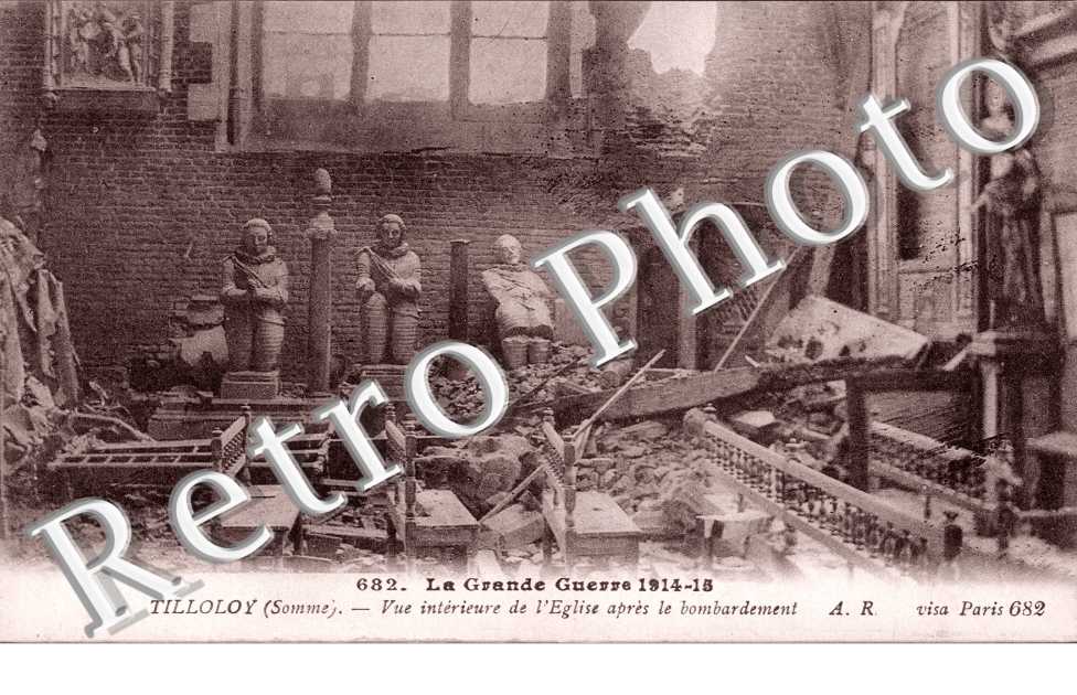 Intérieur de l&#039;église après le Bombardement
