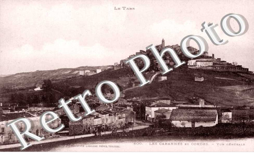 Les Cabannes et Cordes. vue generale