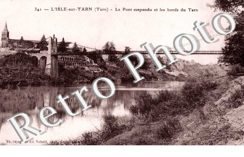 Le pont suspendu et les bords du Tarn